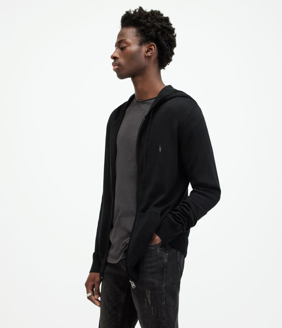 all saints mode merino zip hoody