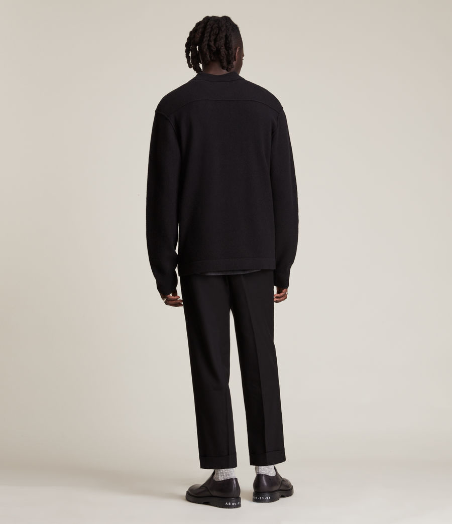 Mens Tomas Half Zip Sweater (black) - Image 5