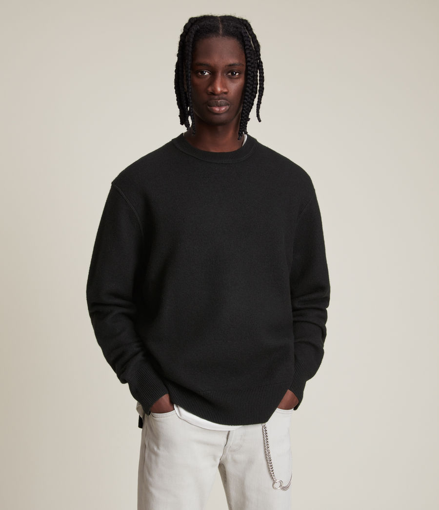 Mens Madden Crew Sweater (black) - Image 1