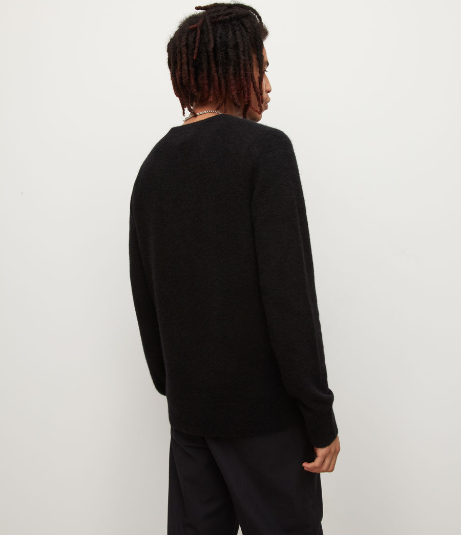 Mens Pierre Crew Sweater (black) - Image 4