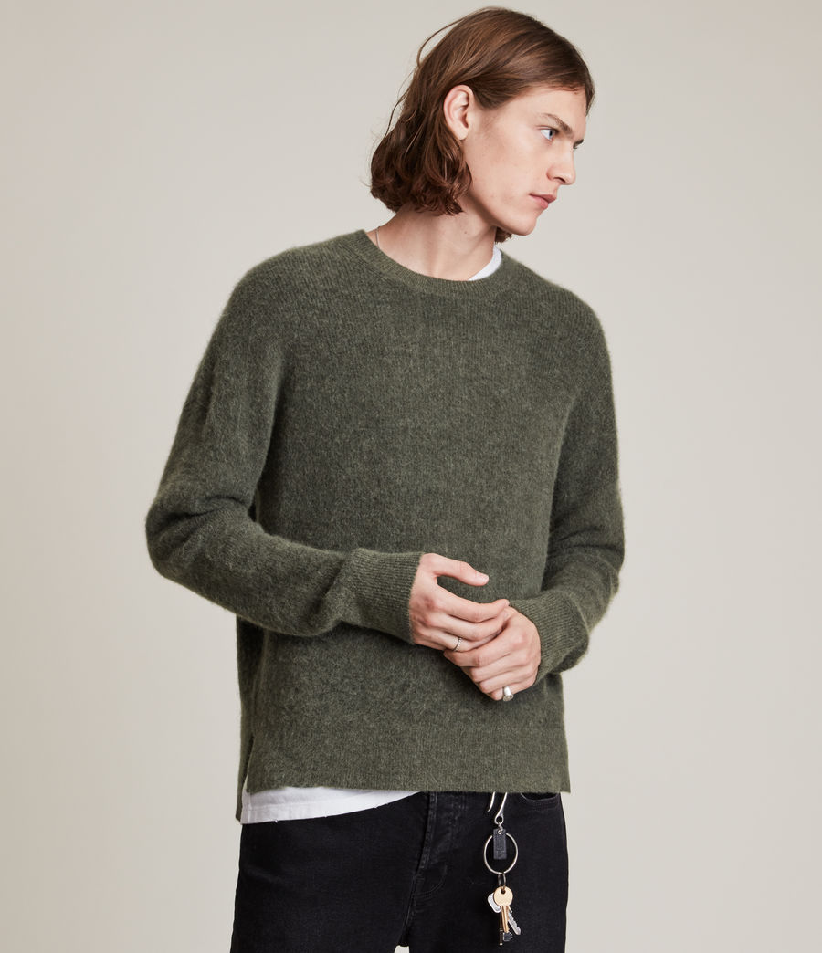 Mens Wintlev Crew Sweater (tarragon_green) - Image 4