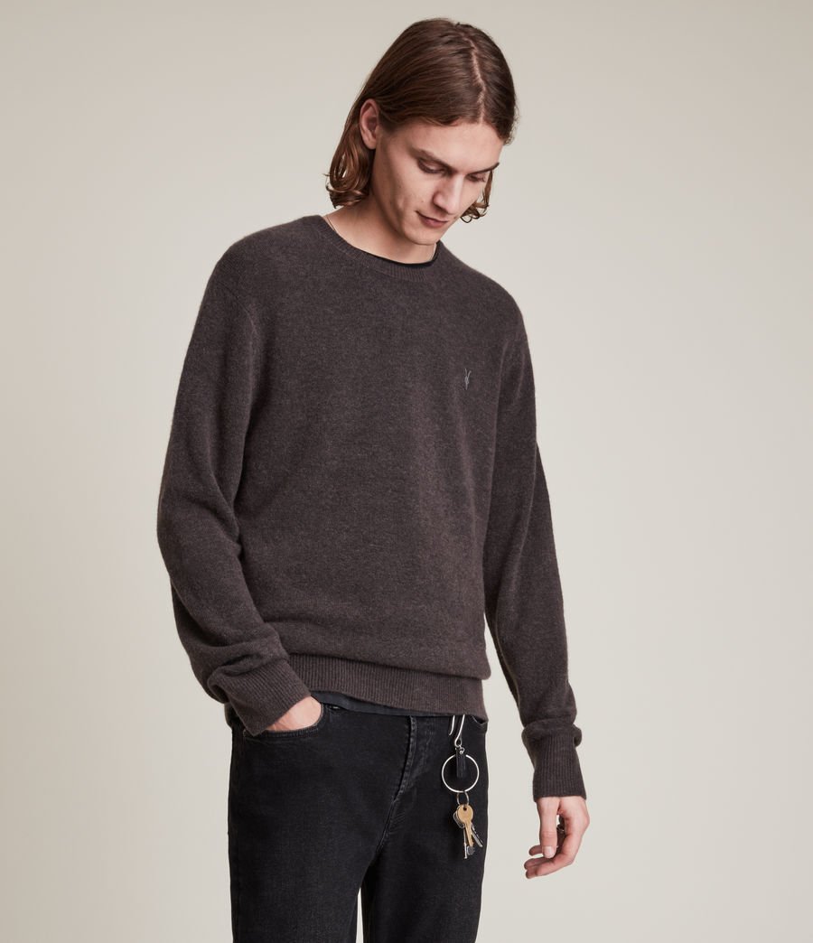 Mens Pierre Crew Sweater (khaki_brown) - Image 4