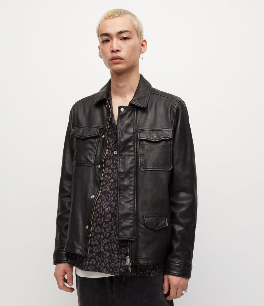 Men's Ukai Leather Jacket (black) - Image 1