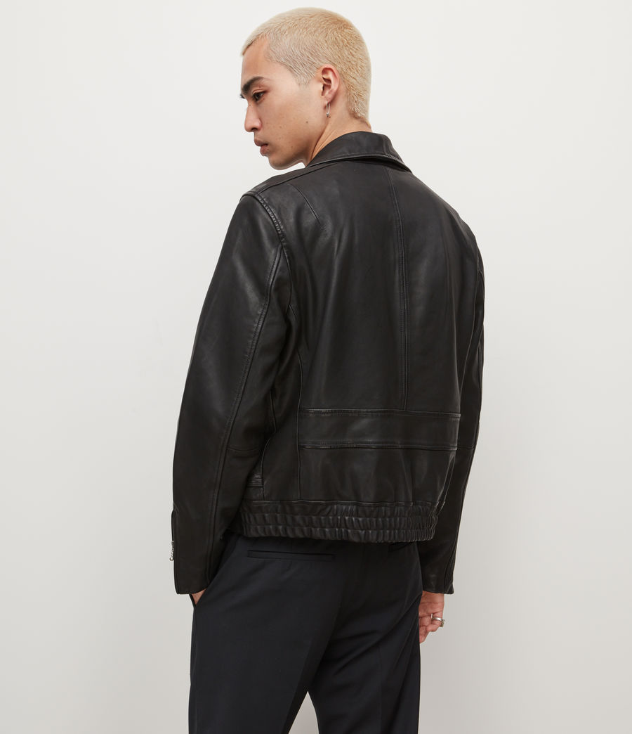 Mens Ren Leather Jacket (black) - Image 4