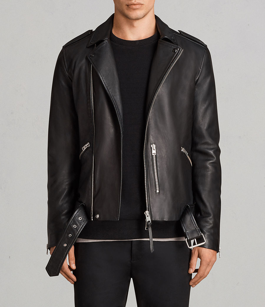 ALLSAINTS US: Mens Kaho Leather Biker Jacket (black)