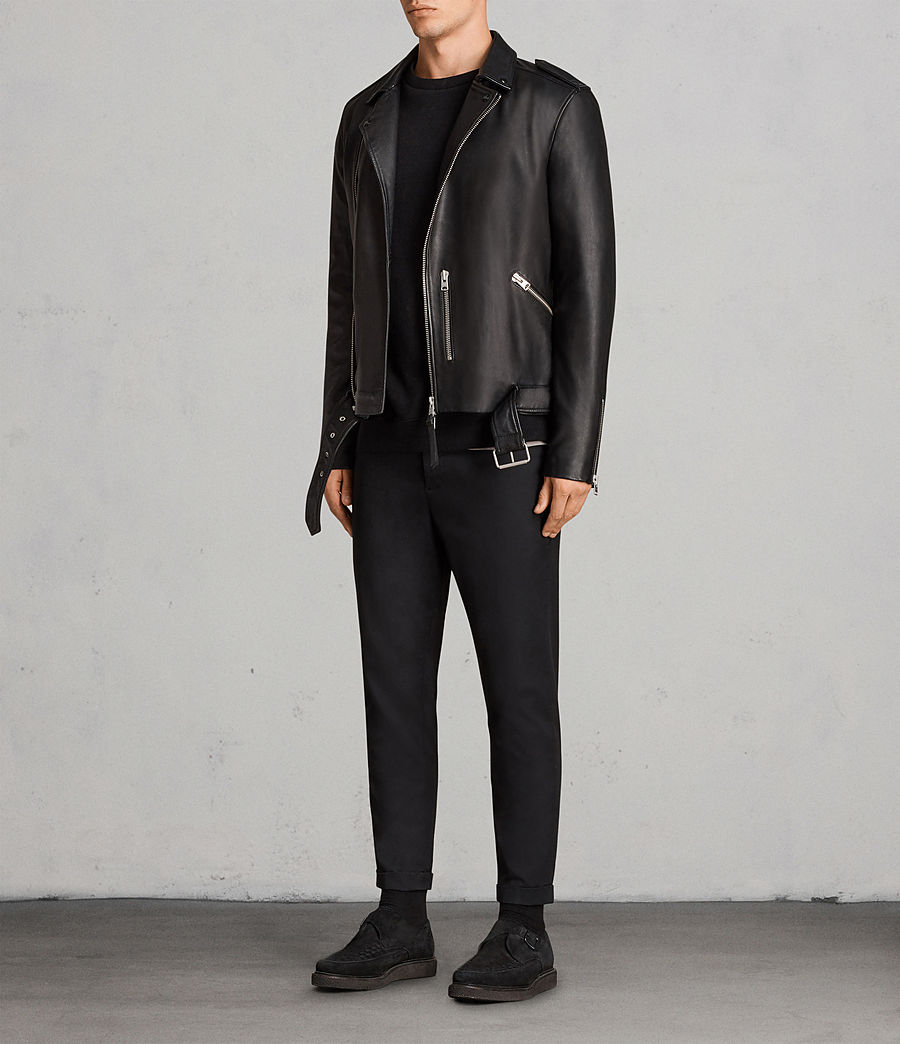 ALLSAINTS US: Mens Kaho Leather Biker Jacket (black)