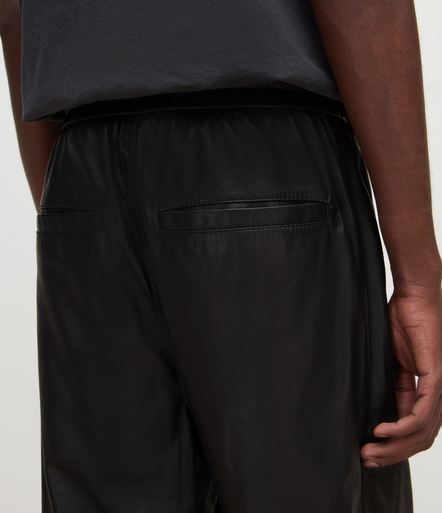 Men's Kaita Leather Trousers (black) - Image 4