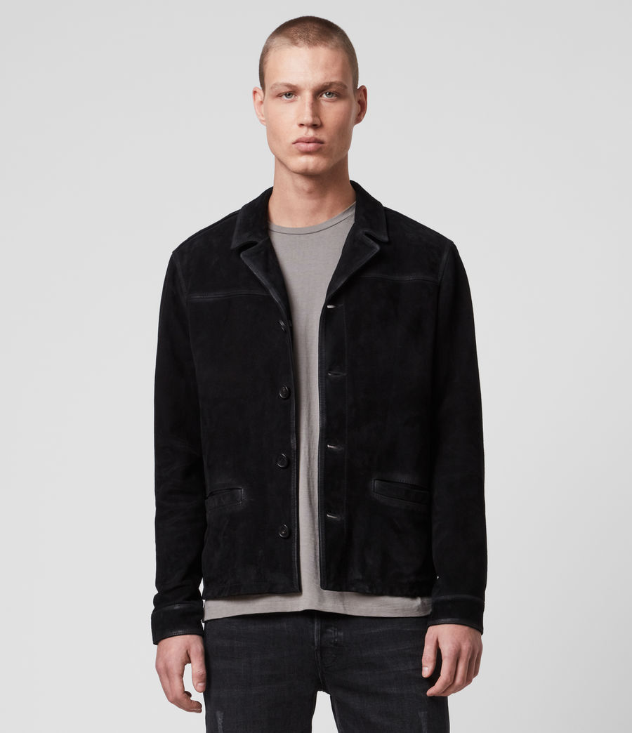 all saints suede jacket mens