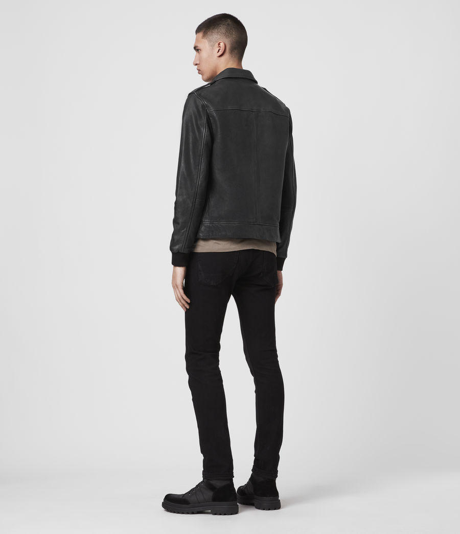 ALLSAINTS UK: Mens Junction Leather Jacket (black)