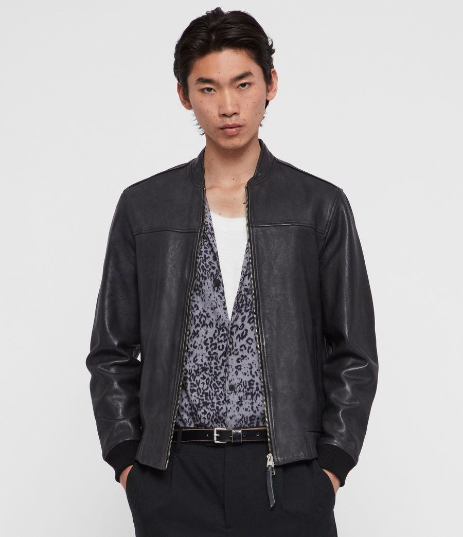 ALLSAINTS US: Mens Marsh Leather Jacket (black)