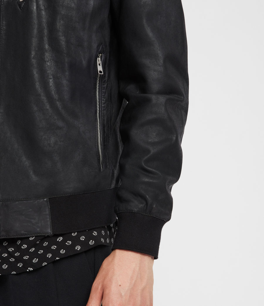 all saints kino leather bomber jacket