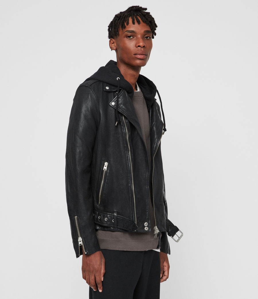 ALLSAINTS US: Mens Renzo Leather Biker Jacket (black)