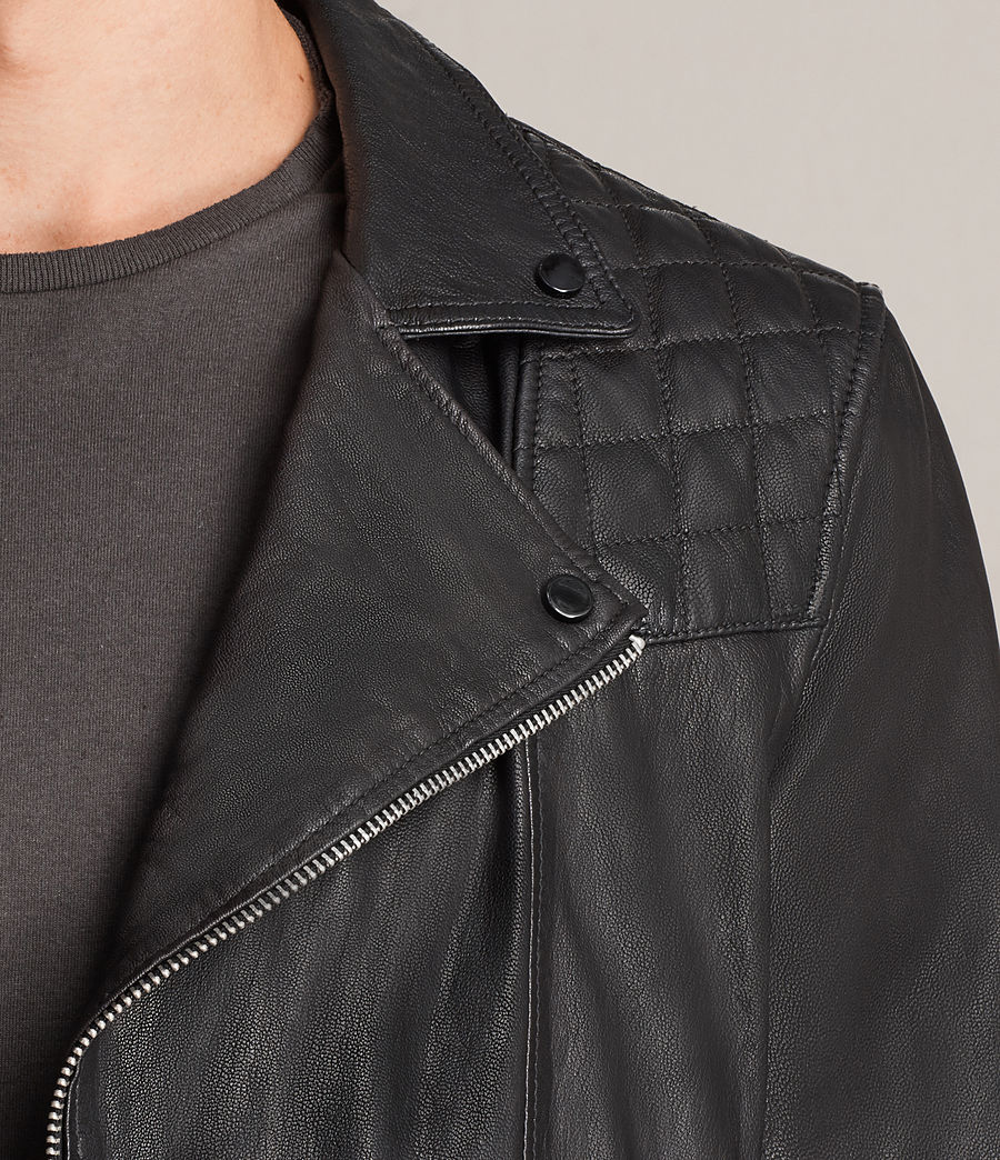 ALLSAINTS UK: Mens Kushiro Leather Biker Jacket (black)