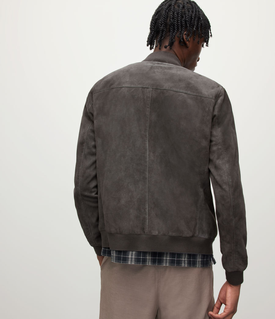 all saints green bomber jacket