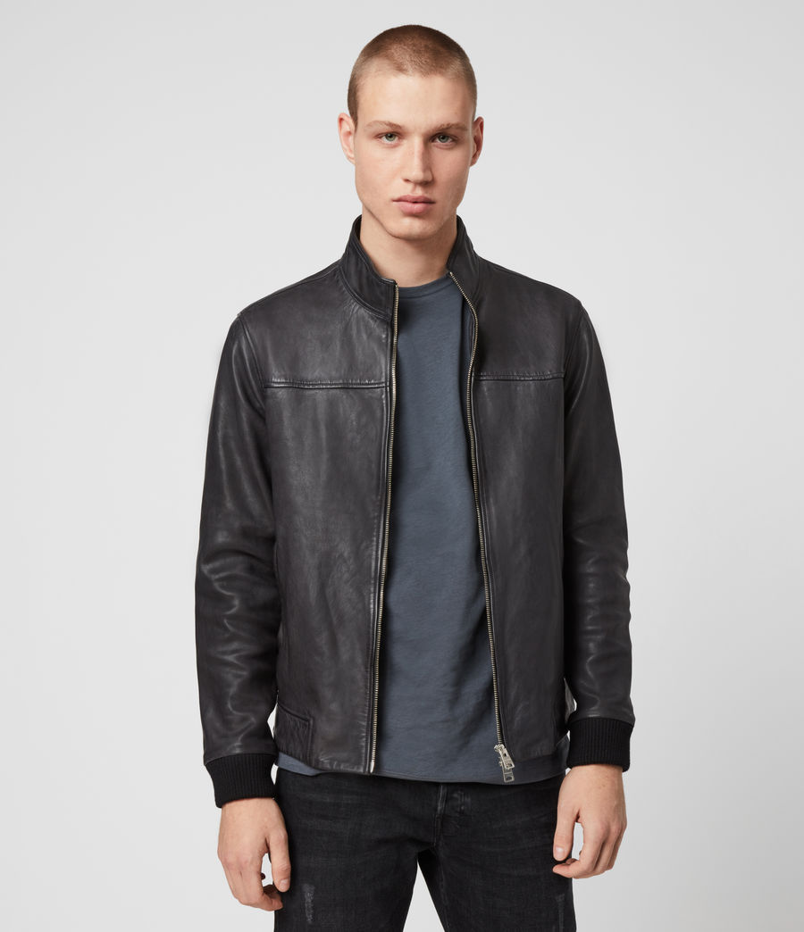 ALLSAINTS UK: Mens Astoria Leather Jacket (black)