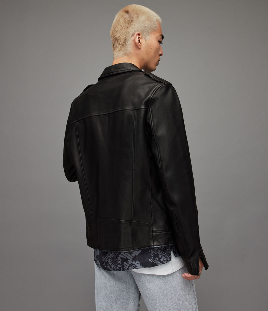 Herren Reno Leather Jacket (black) - Image 6