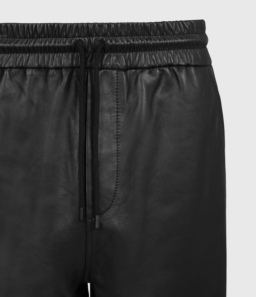 Men's Penton Leather Cuffed Trousers (black) - Image 5