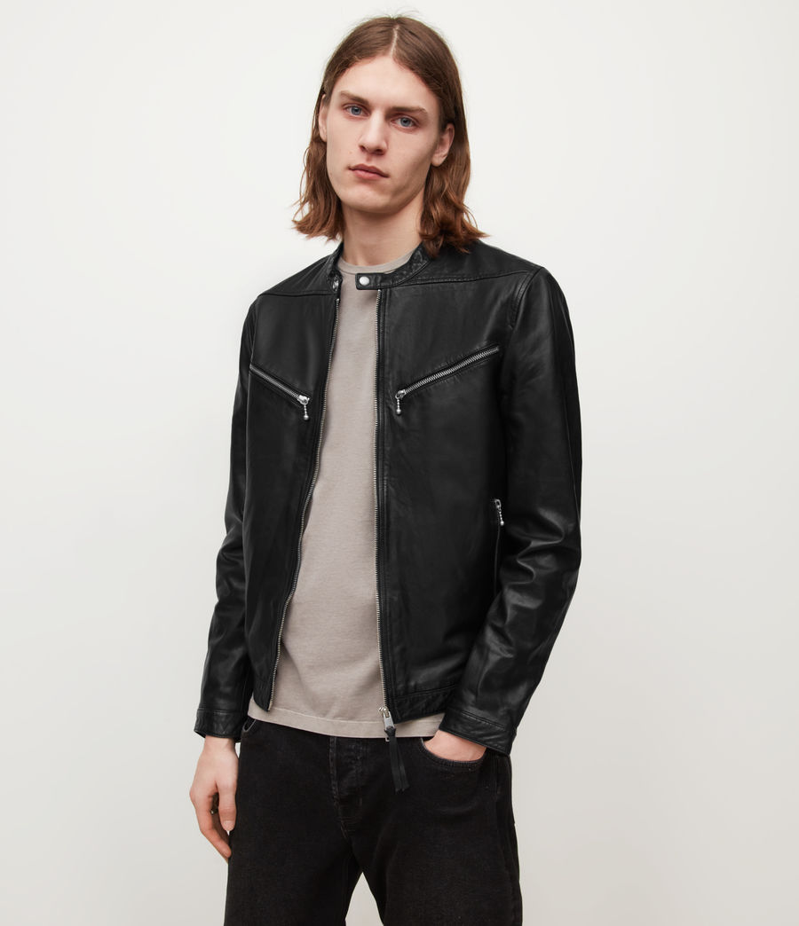 Mens Palm Leather Jacket (black) - Image 1
