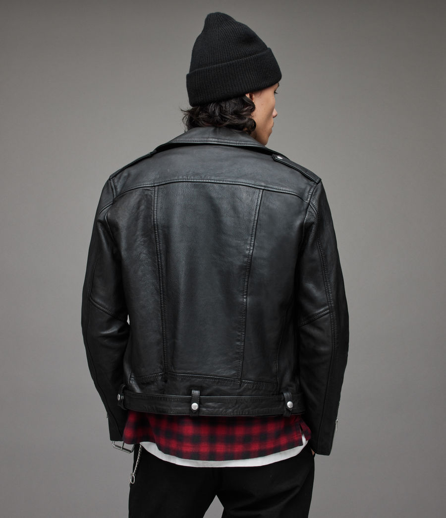 ALLSAINTS US: Mens Dren Leather Biker Jacket (black)