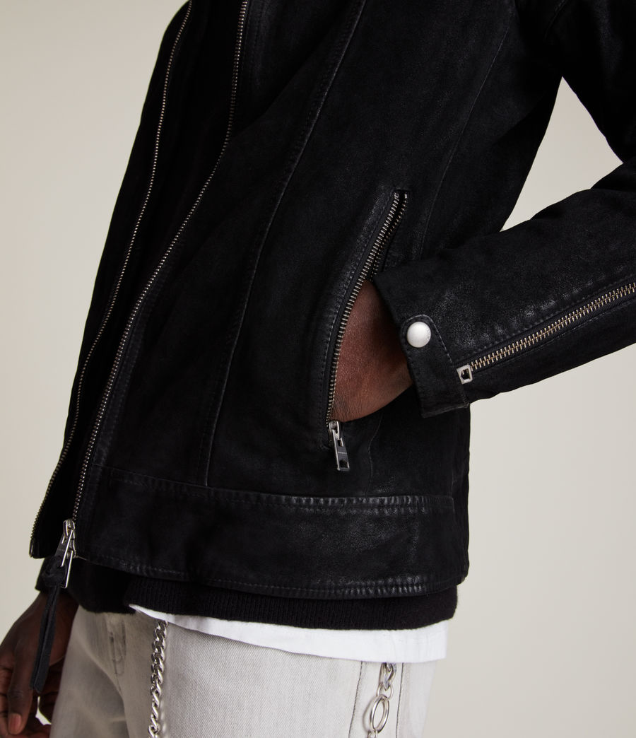 Men's Caxton Suede Jacket (black) - Image 4
