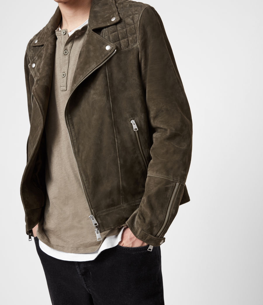 all saints suede biker jacket mens