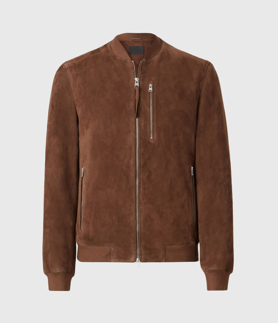 allsaints kemble suede bomber