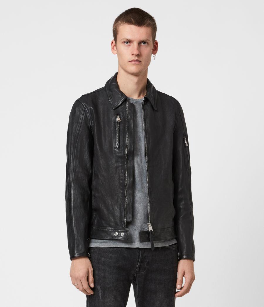 all saints caleb leather jacket