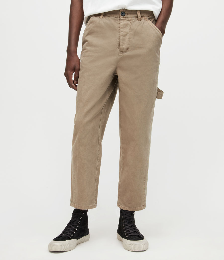Mens Daisen Cropped Straight Pants (nutmeg_brown) - Image 2