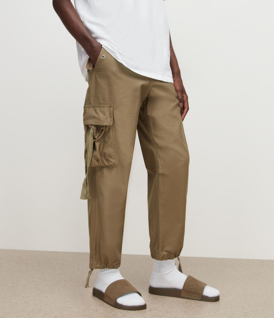 Mens Kora Straight Cropped Pants (washed_khaki_green) - Image 2