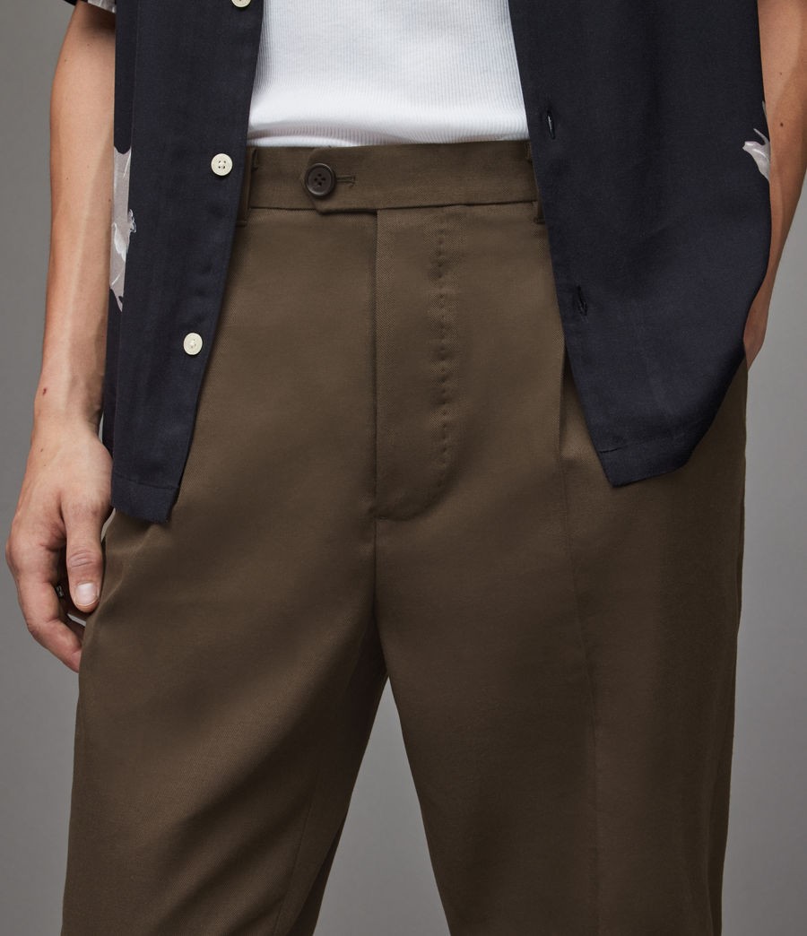 Men's Tallis Cropped Slim Trousers (meadow_brown) - Image 3