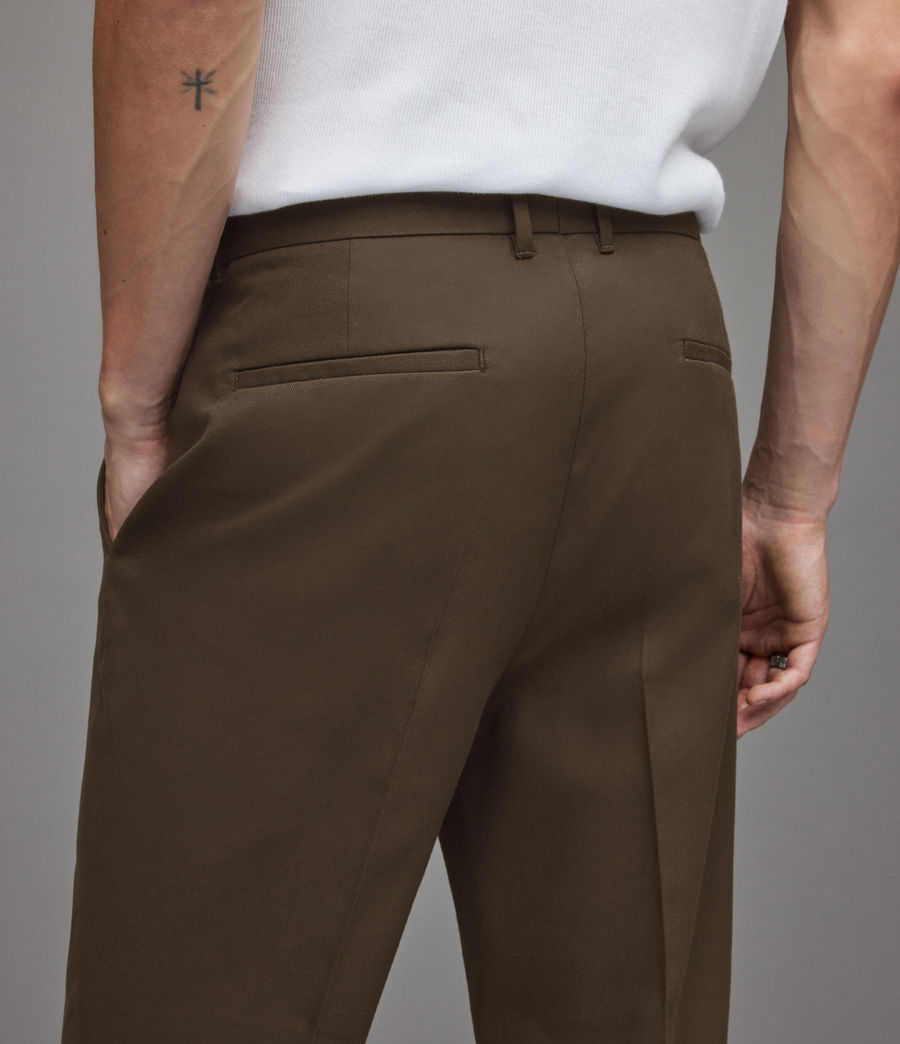 Men's Tallis Cropped Slim Trousers (meadow_brown) - Image 4