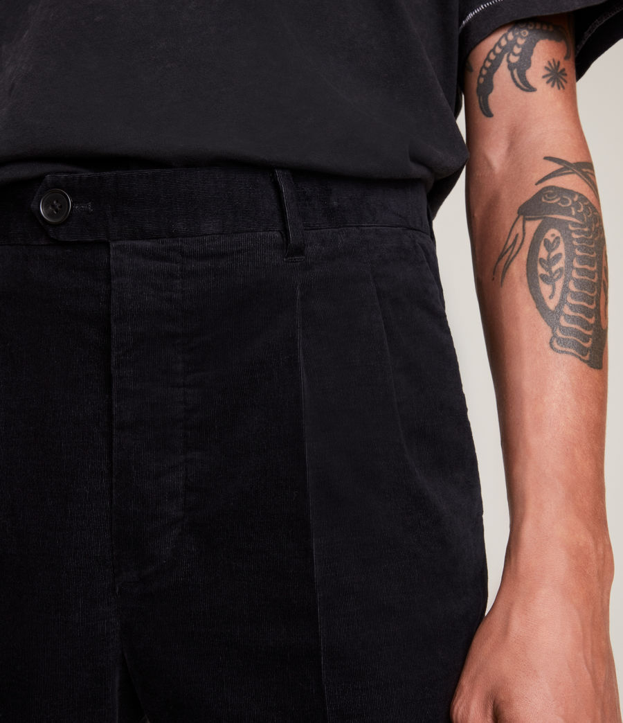 Men's Kiels Slim Cropped Trousers (black) - Image 3