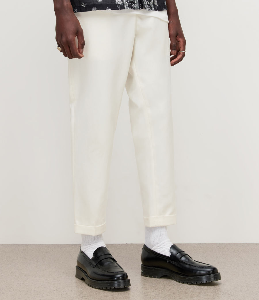 Men's Tallis Cropped Slim Trousers (wheatgrass_taupe) - Image 2