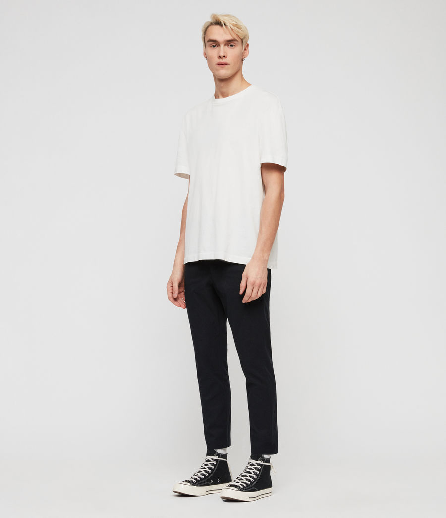 ALLSAINTS UK: Mens Kato Cropped Slim Trousers (black)