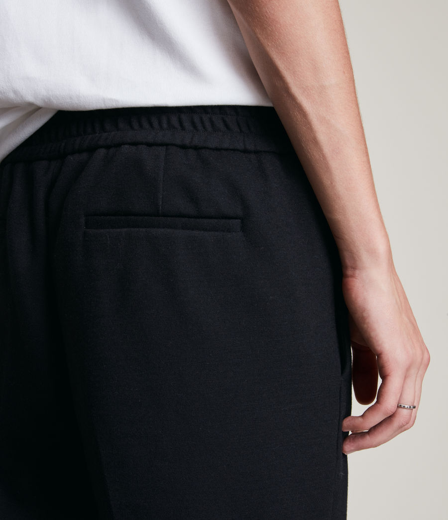 Men's Agden Cropped Slim Trousers (black) - Image 3