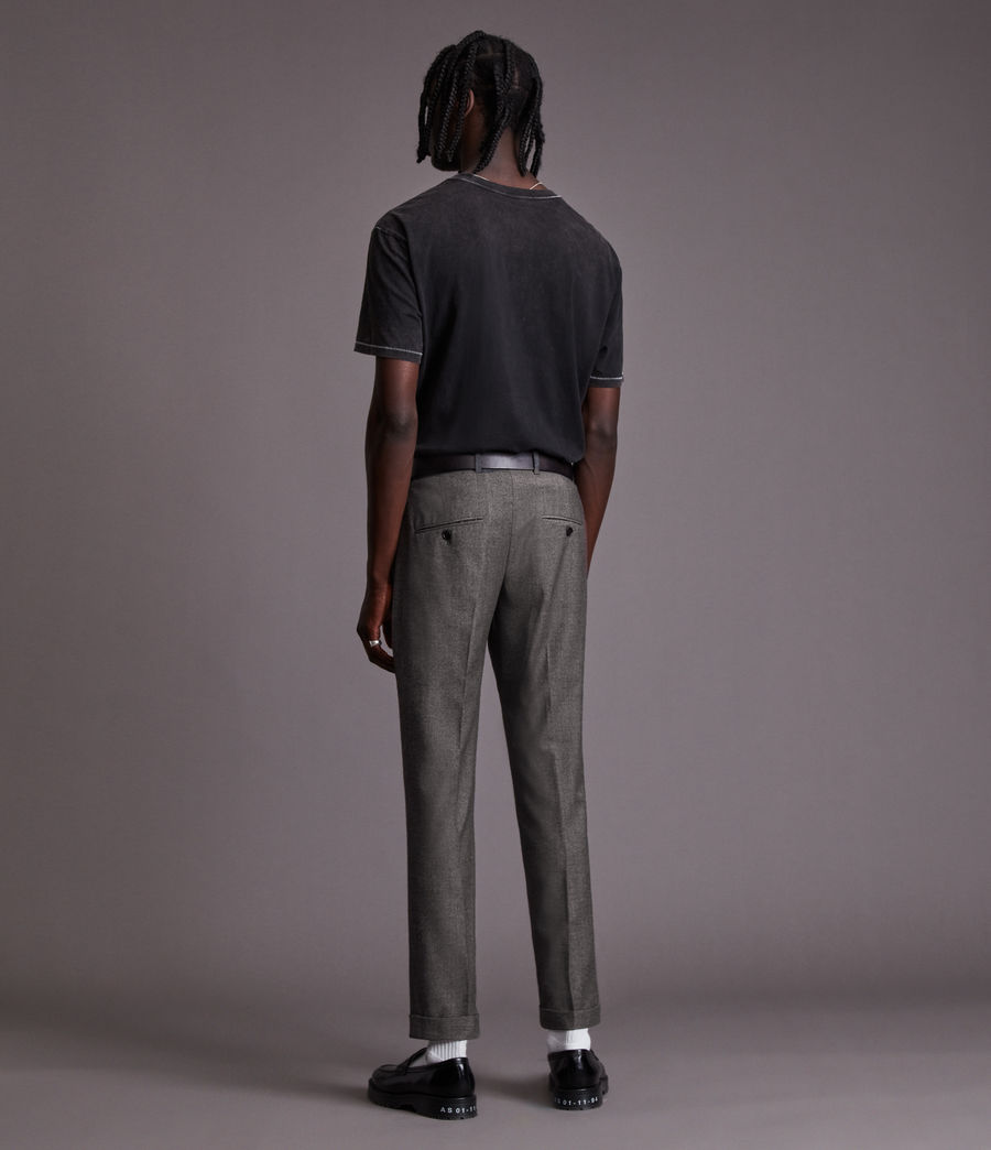 Herren Ren Cropped Slim Trousers (grey) - Image 5
