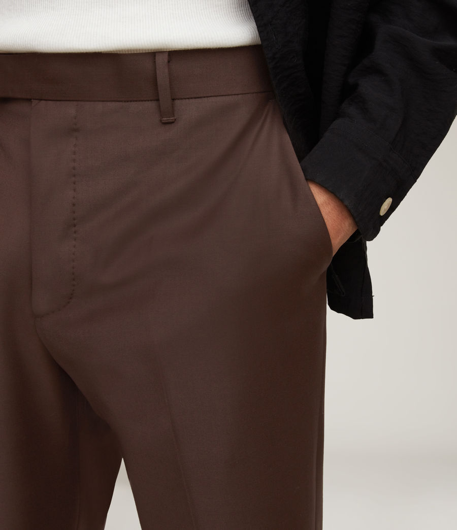 Men's Cine Wool Blend Trousers (brown) - Image 3