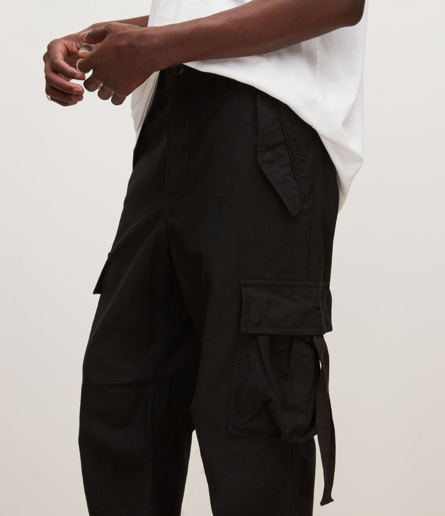 Men's Kora Cropped Straight Trousers (koto_black) - Image 3