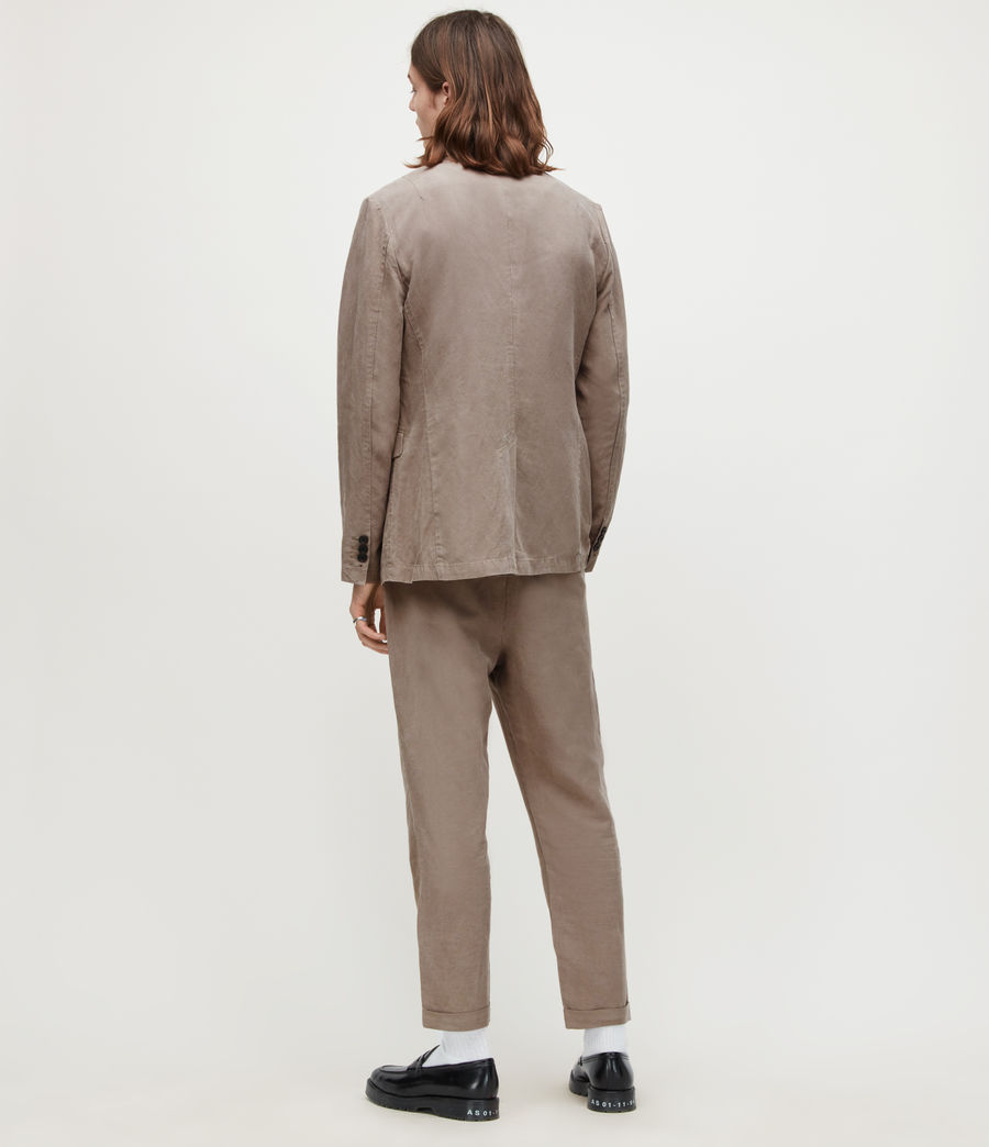 Men's Vaga Linen Blend Slim Cropped Trousers (alpine_grey) - Image 5