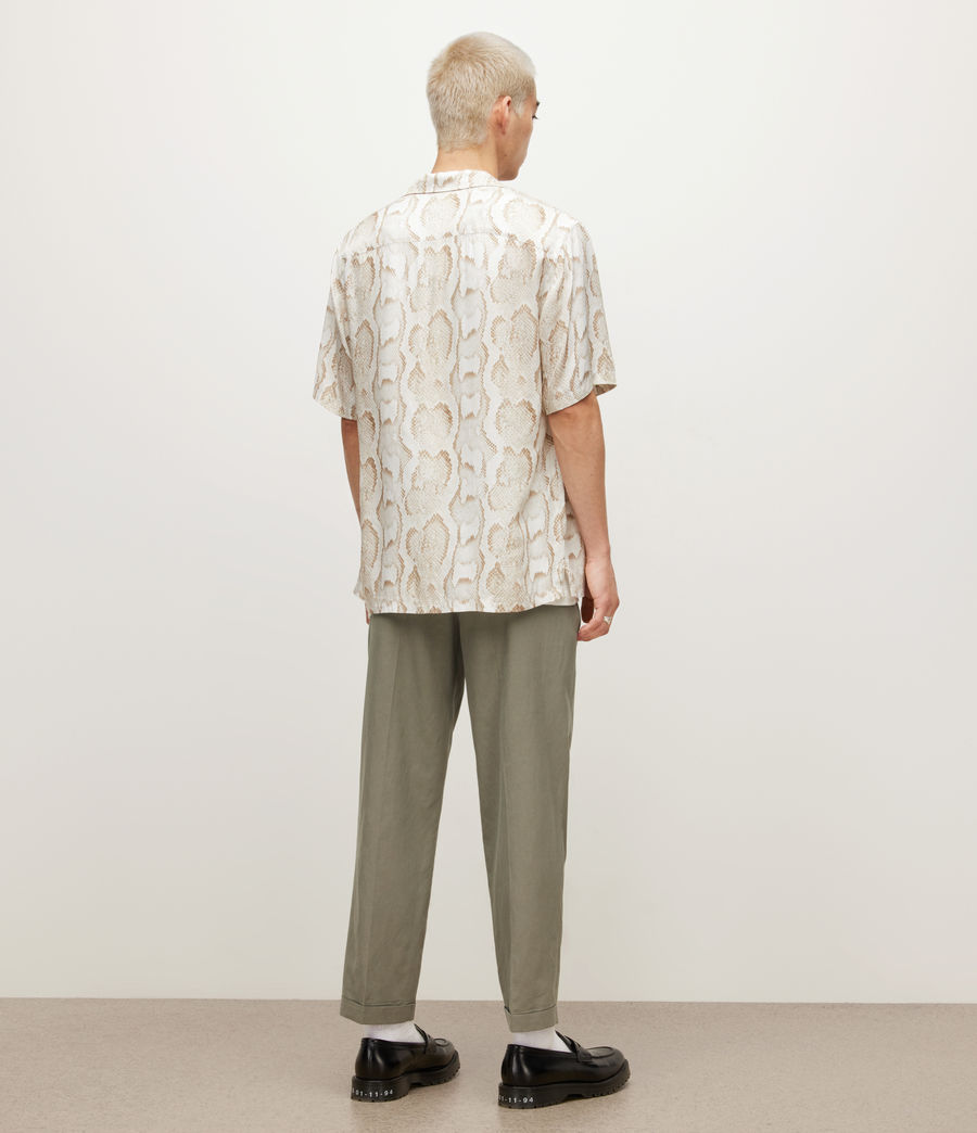 Hommes Pantalon Fuselé Décontractée Mélange de Lin Vista (sage_green) - Image 4