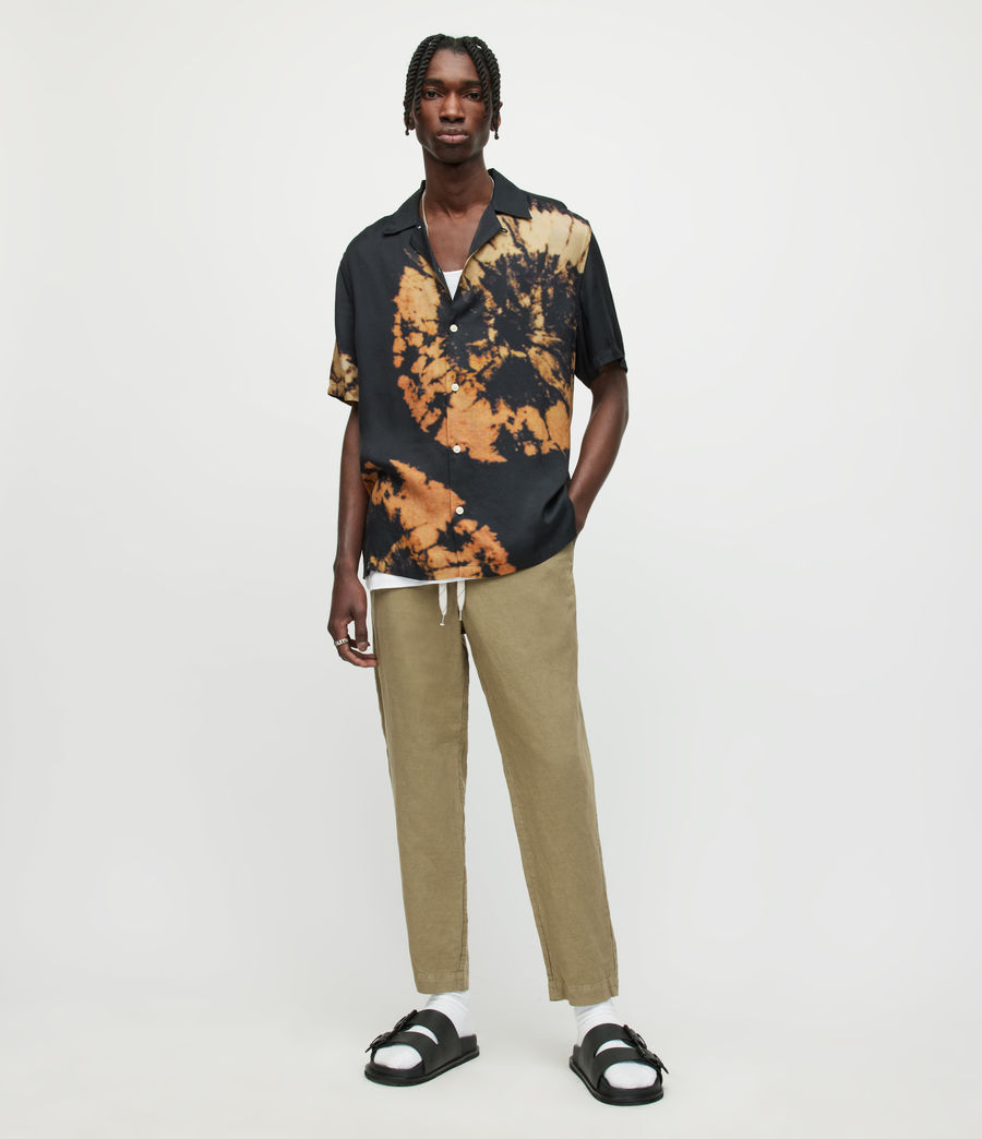 Men's Porto Cropped Slim Trousers (ash_khaki_brown) - Image 1