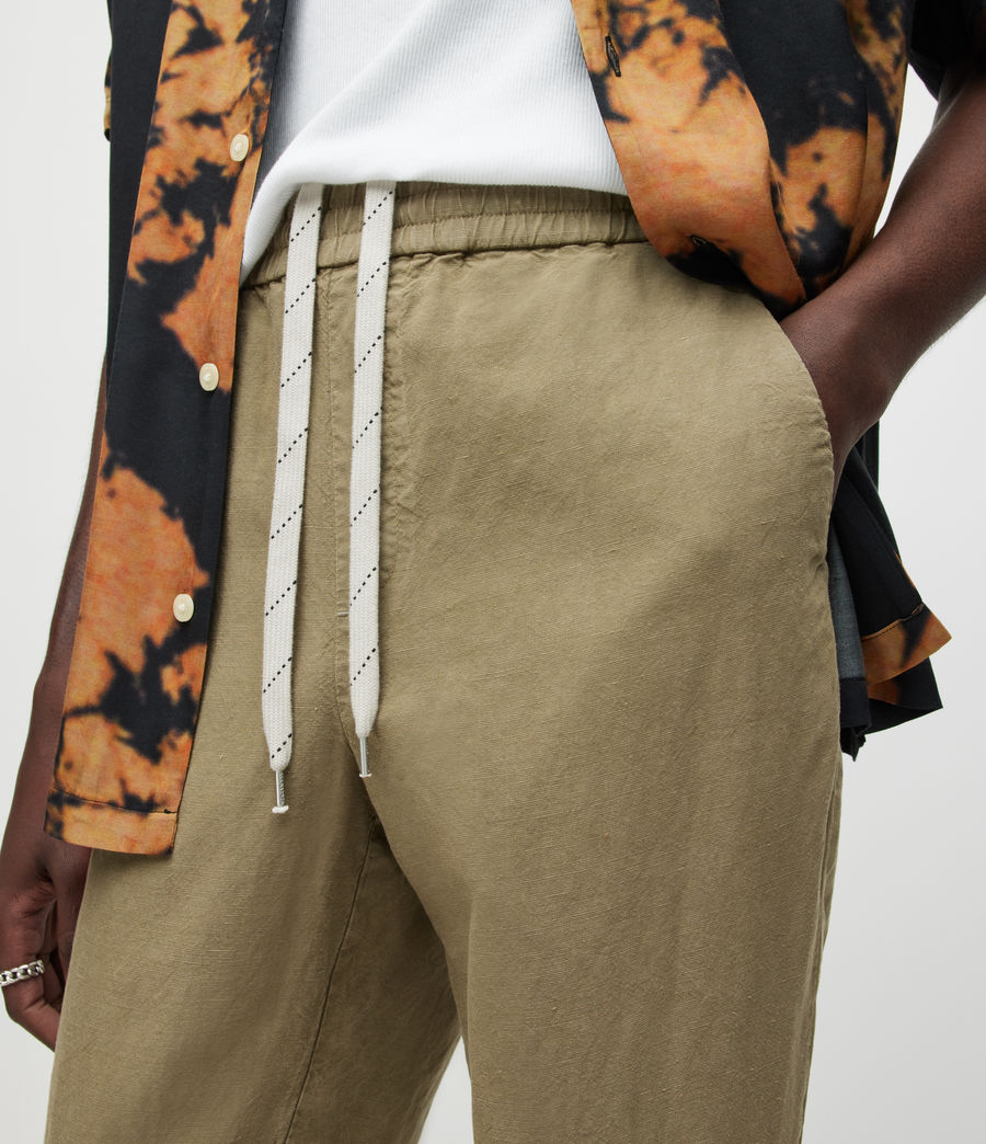 Mens Porto Cropped Slim Pants (ash_khaki_brown) - Image 3