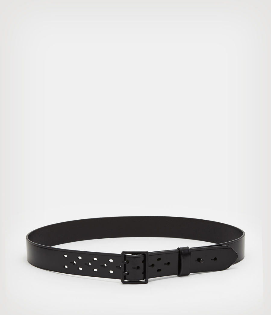 Herren Bryce Leather Belt (black) - Image 5