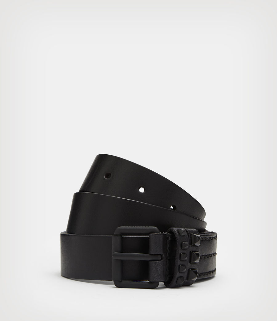 Mens Monty Leather Belt (black) - Image 1