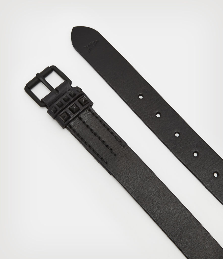 Mens Monty Leather Belt (black) - Image 3