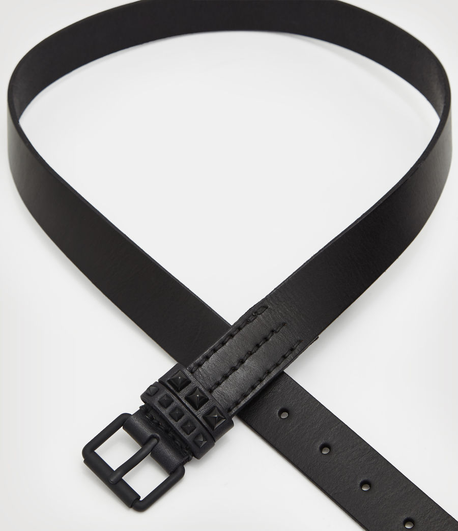 Herren Monty Leather Belt (black) - Image 4