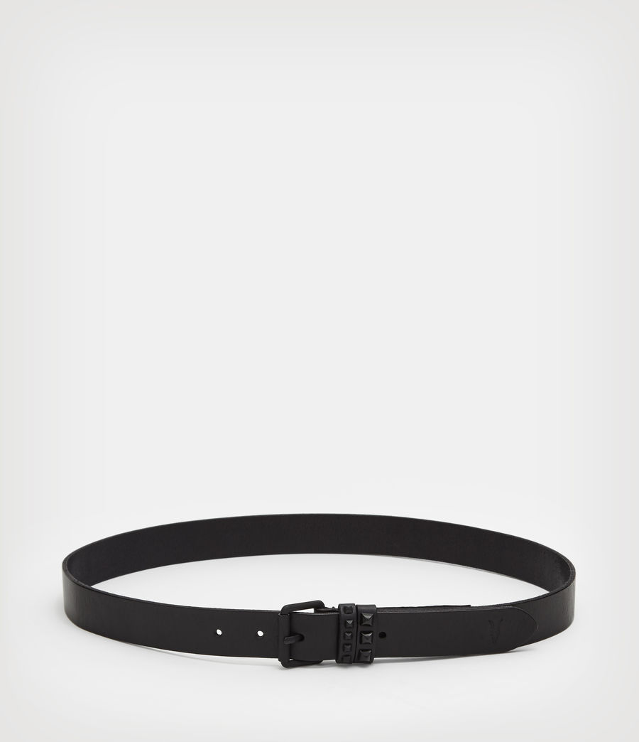 Herren Monty Leather Belt (black) - Image 5