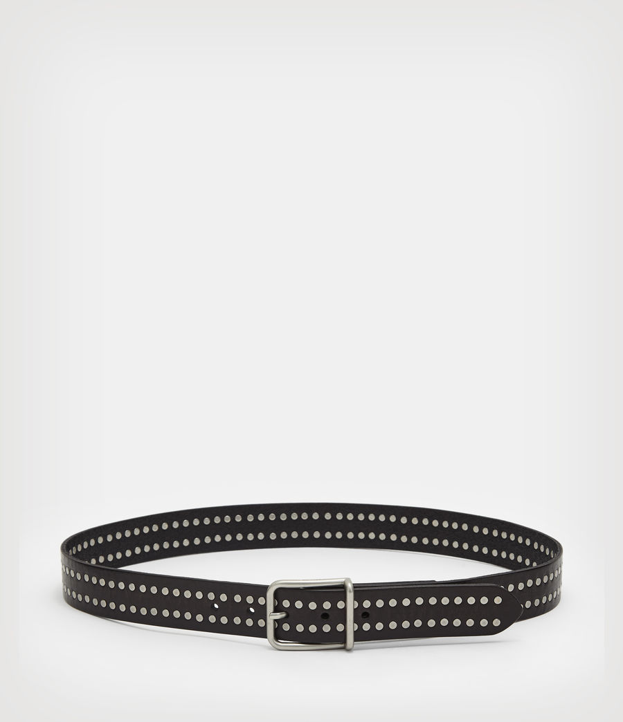 Herren Eli Studded Leather Belt (black) - Image 5