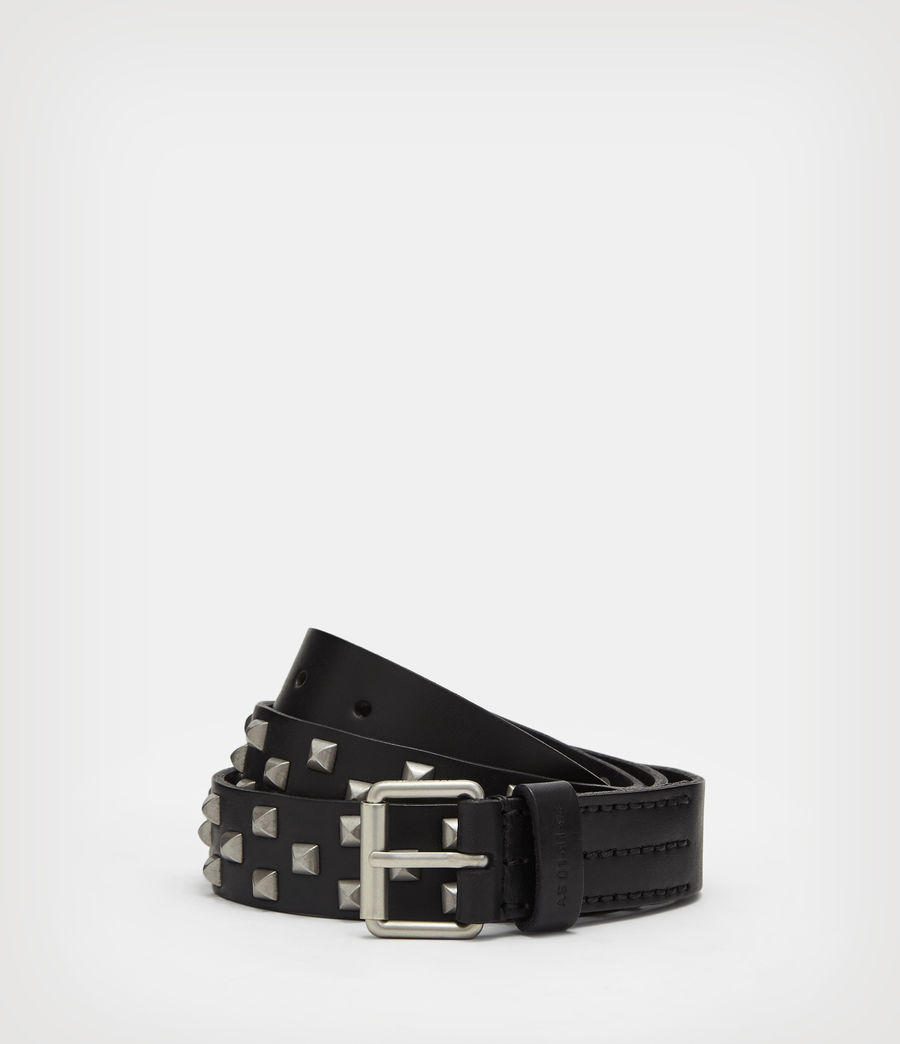 Herren Ashby Studded Leather Belt (black) - Image 1