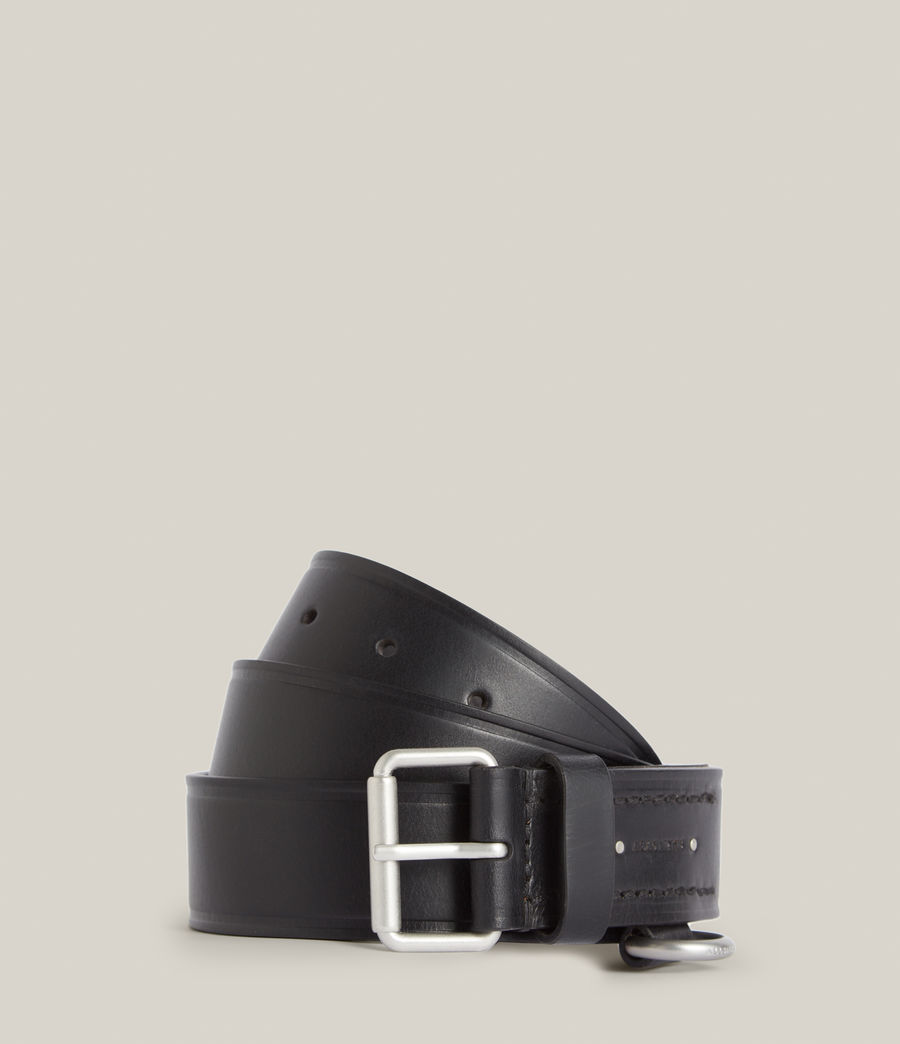 Mens Mateo Leather Belt (black) - Image 1